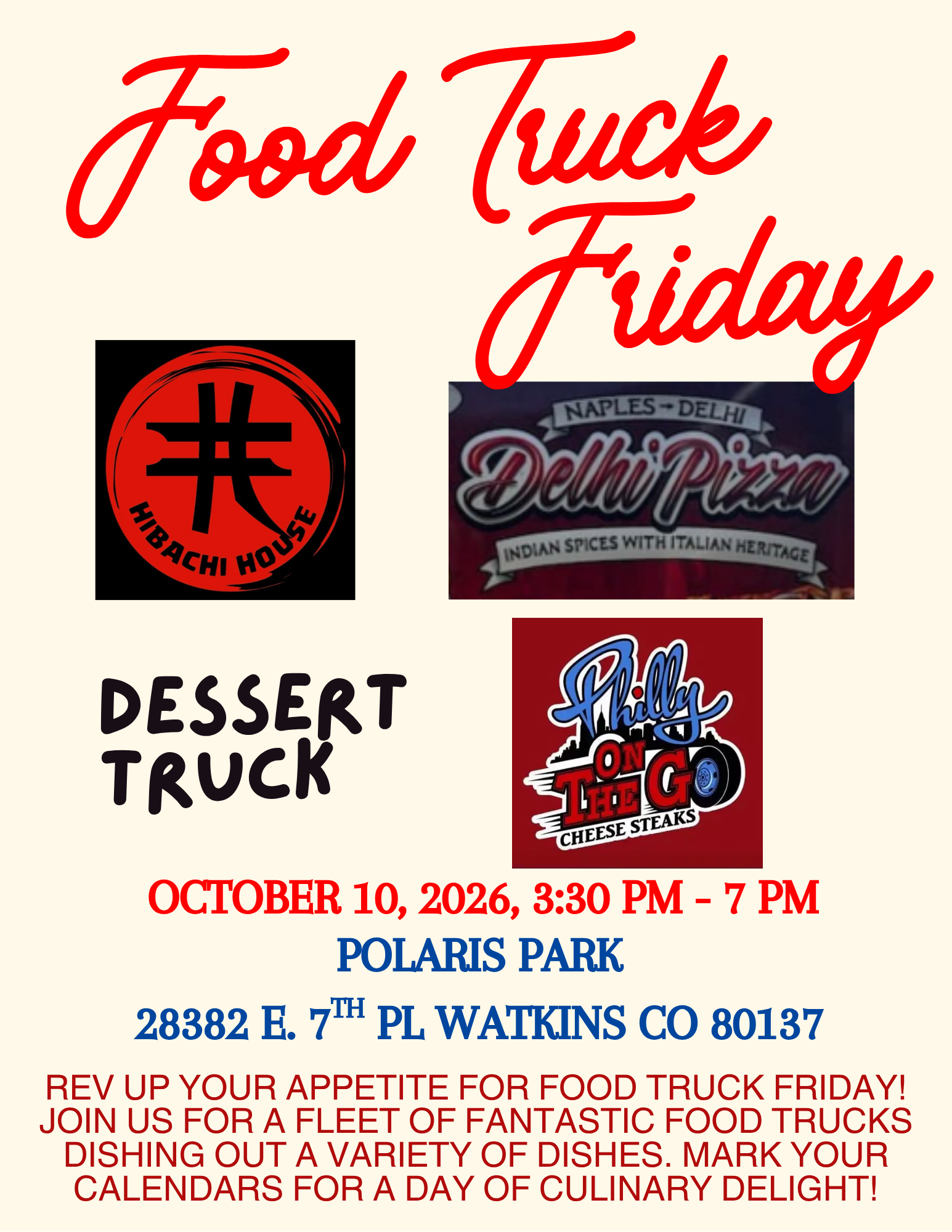 Sky Ranch Food Truck Friday Flyer
